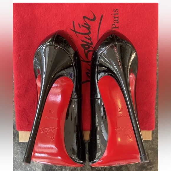 Louboutin So Kate Black Patent 4.8 inch Stilettos Euro 40 - Picture 7 of 8